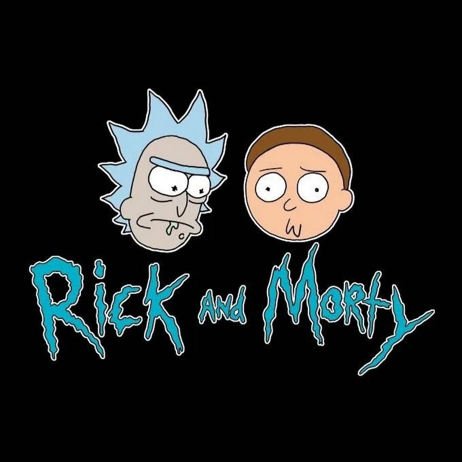 Как называется рик. Rick and morty название. рик и морти надпись на черном фоне. рик и морти рисунок.