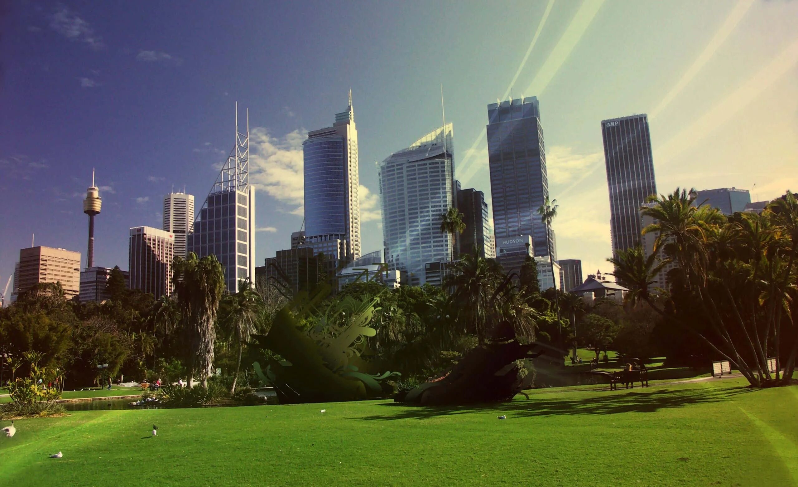 Лос Анджелес зелень. Панорама современного города. Фон город. Природа в городе. City org