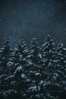 Звездное небо снег