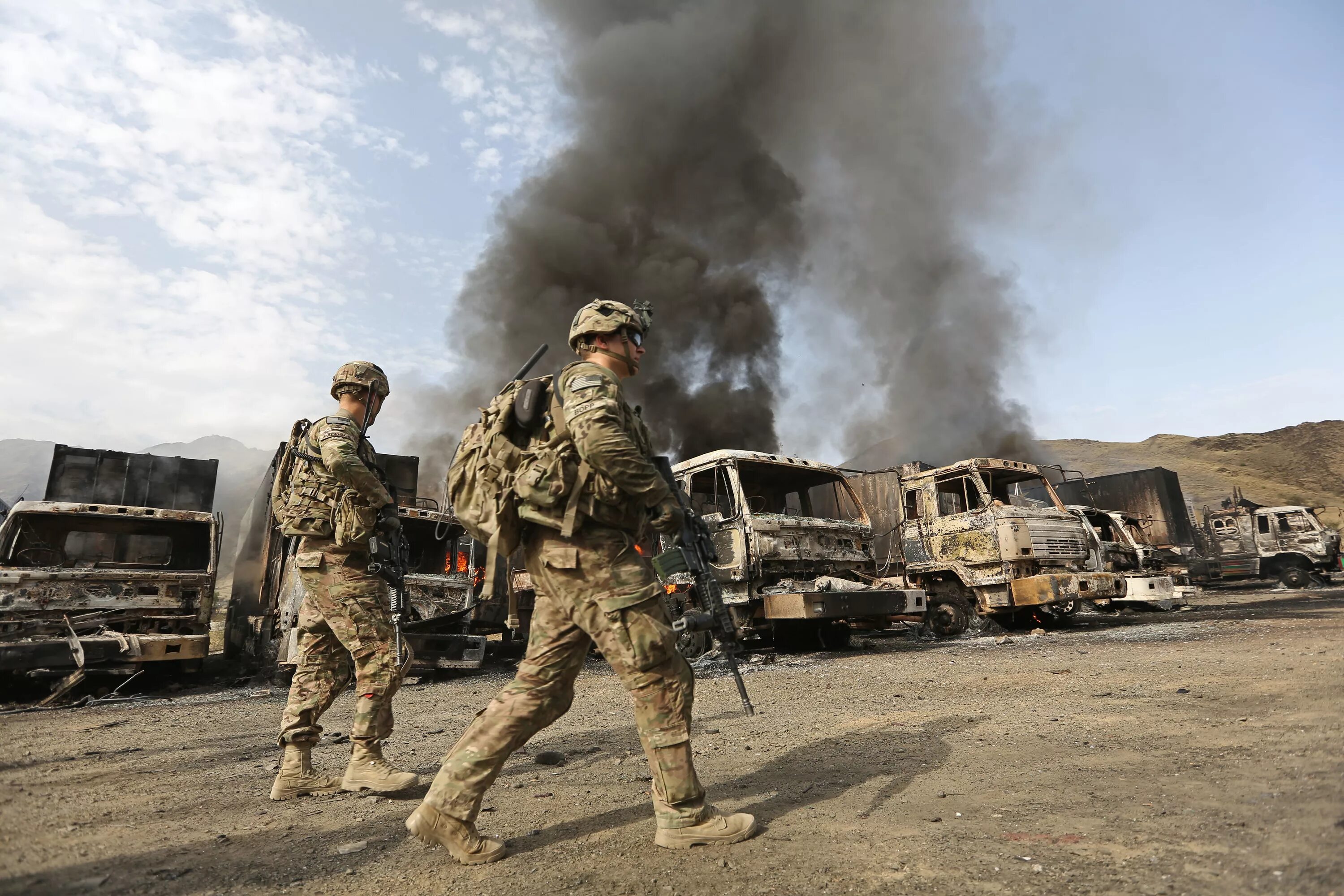 Американцы в Афганистане 2001.