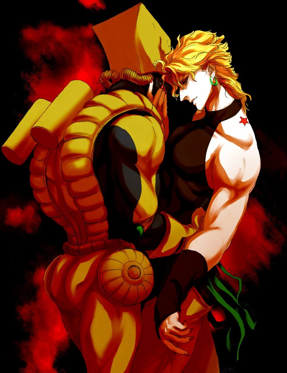 Как дио получил стенд. Дио брандо the world. дио брандо за вардо. dio brando со стендом. дио брандо стенд the world.