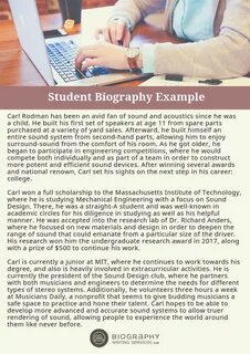 Biography example