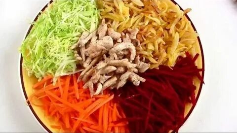 Салат жареная морковь картофель