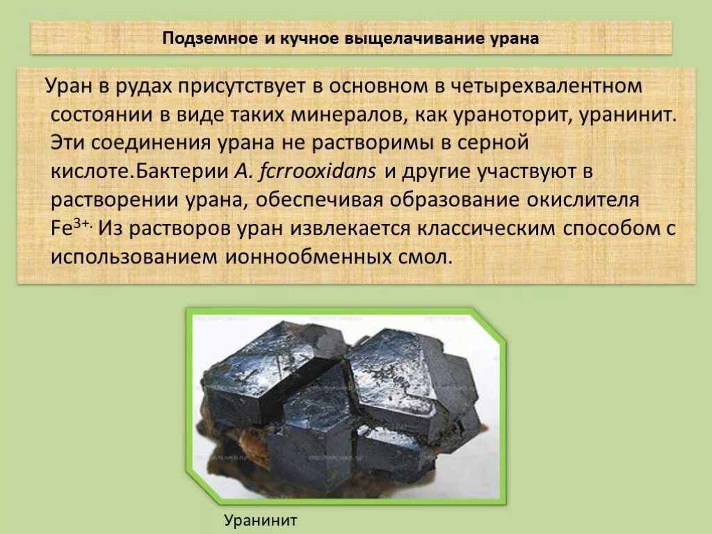 Соединения урана. Соединения урана