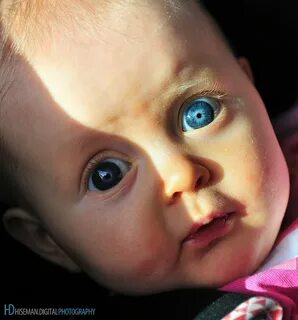 Large blue eyes