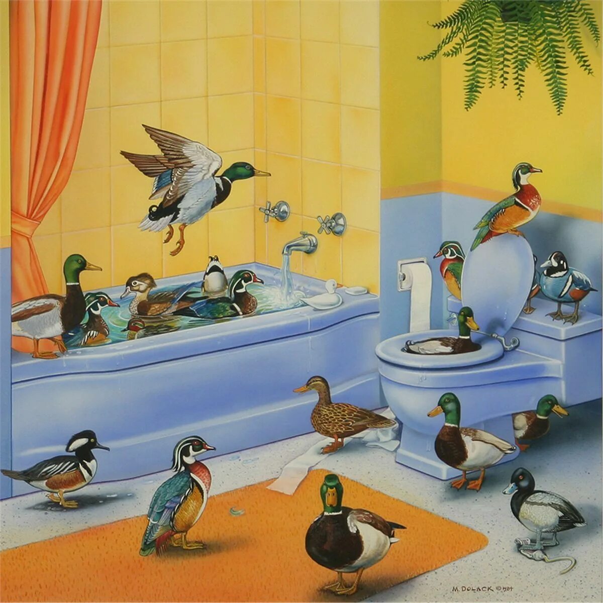 Фотозоны утки , ванна. Ducks in the Bathroom. Retro Bath Suit Duck.