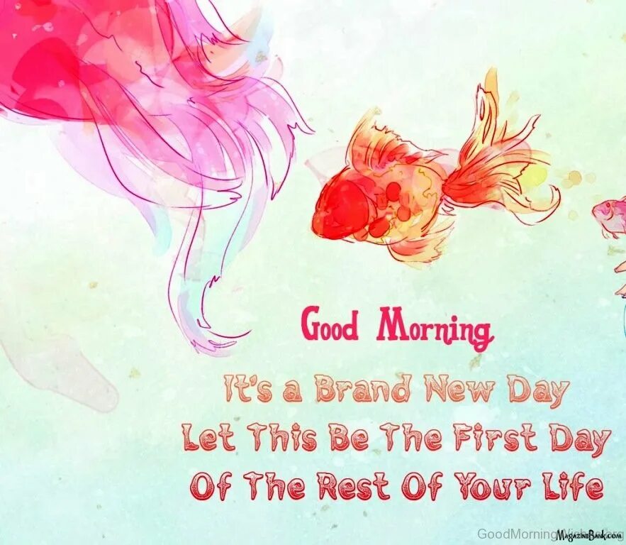 Best morning is today. Good morning New Day. Today is the first Day of the rest of your Life. First Day of the rest of your Life. New your Day стих.