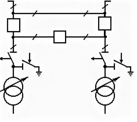 Ремонтная перемычка. Ремонтная перемычка 110 кв. Схема мостика подстанции. Схема мостика с выключателями. Схема с выключателями в цепи линий и ремонтной перемычкой со стороны.