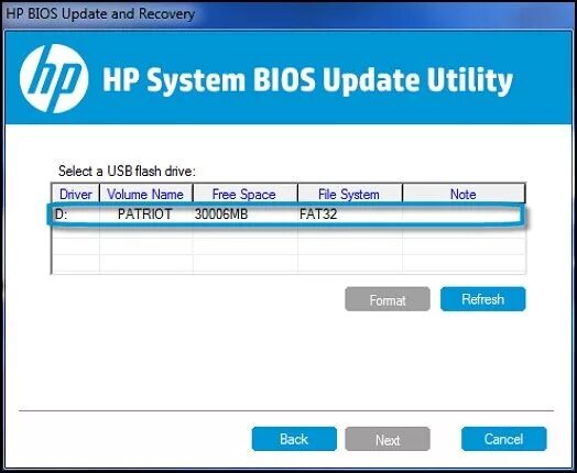 Update system bios