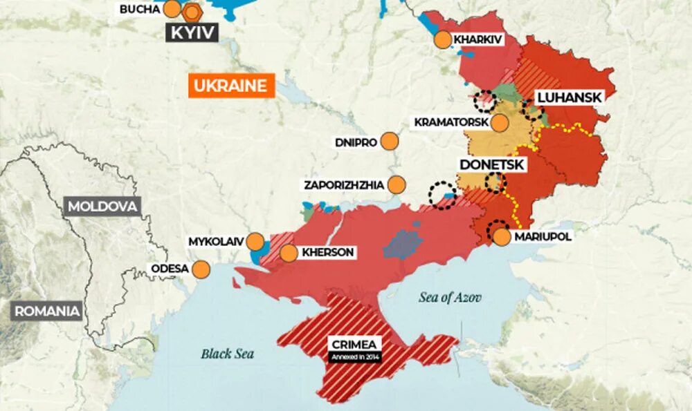 Какие территории захватила россия на украине сегодня. Захваченные территории Украины Россией. Карта боевых действий укр. Карта войны на Украине. Территория Украины контролируемая Россией.