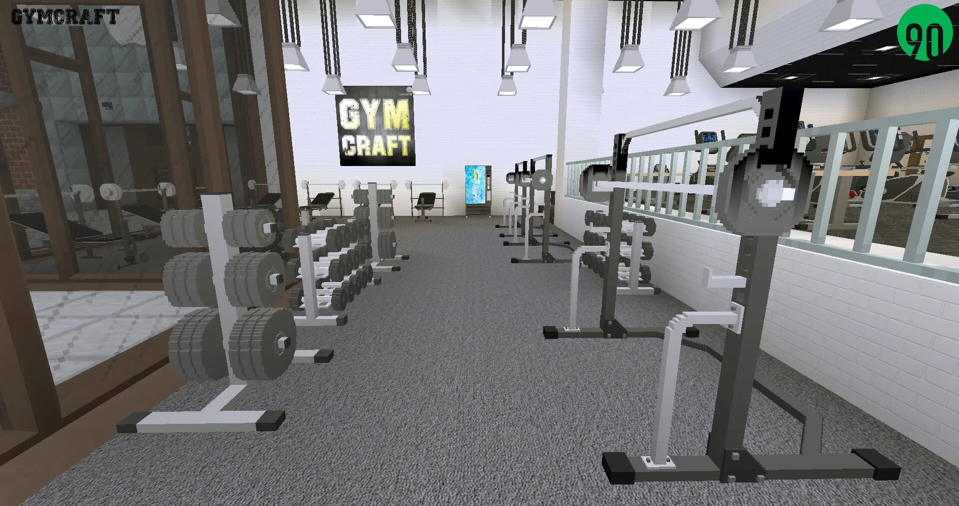 Качалка в майне. Тренажеры в майнкрафте. Спортзал в майнкрафте. Спортзал в майне. Тренажеры майнкрафт постройка.