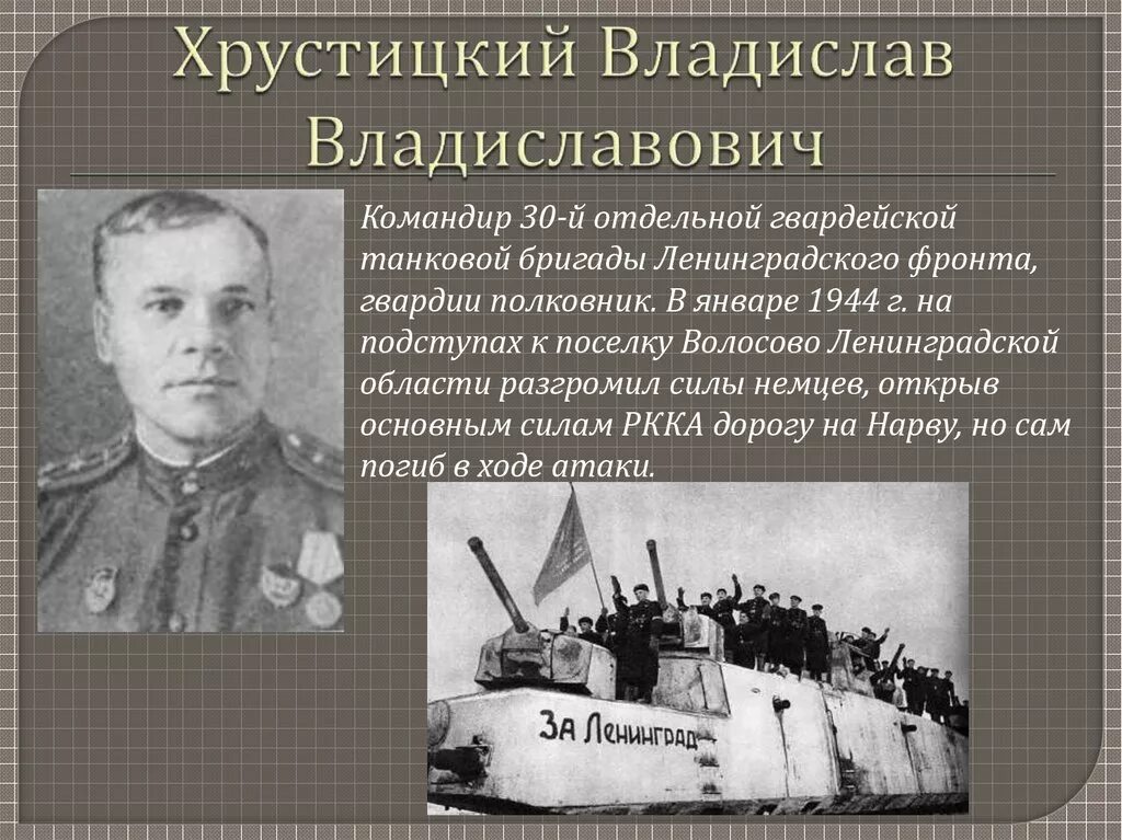 Герои великой войны 1944. Хрустицкий герой советского Союза.