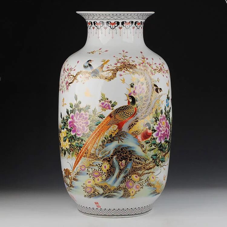 Китайская ваза напольная. Фарфор цзиндэчжэнь с рисовым узором. Ваза стекло китай с росписью. Фарфоровые напольные. Напольные вазы для цветов.