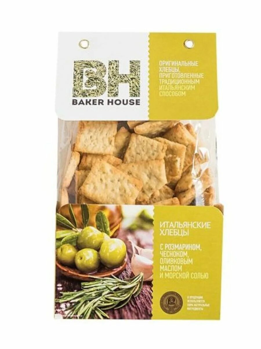 Хлебцы baker house. Итальянские хлебцы с розмарином и чесноком.