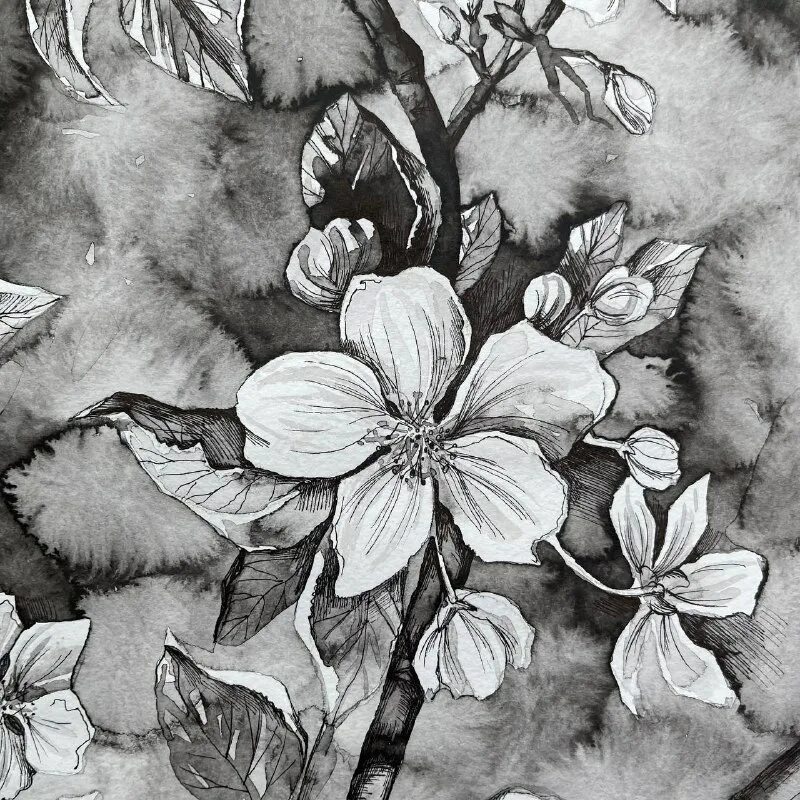 композиция в графике. монохромная графика. декоративный натюрморт эстамп. мир графика. монохромная графика.