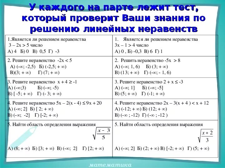 Решение систем линейных неравенств с одной переменной 8 класс. Решение линейных неравенств с одной переменной 8 класс. Системы неравенств с одной переменной 8 класс задания. Линейные неравенства 8 класс Алгебра. Тест решение неравенств 8 класс