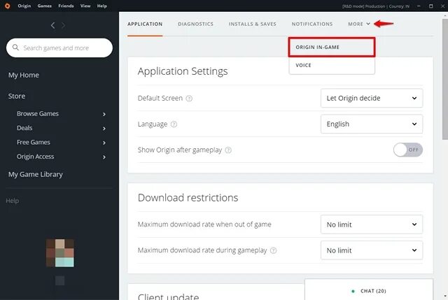 More settings перевод