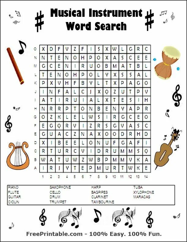 Найти слово музыка 1. Musical instruments Wordsearch. Музыкальные инструменты на английском задания. Задания по англ.языку по музыкальным инструментам. Кроссворд музыкальные инструменты на английском языке.