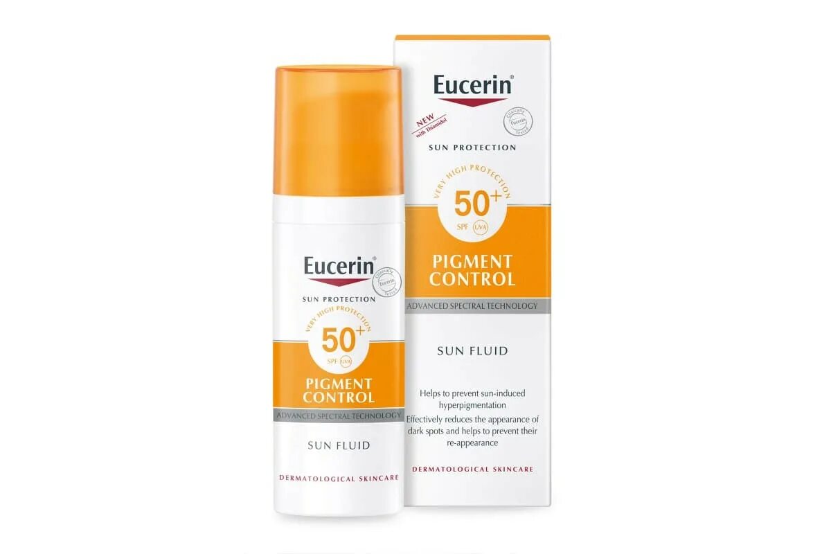 Фотозащитный крем spf 50. СПФ 50 флюид Eucerin. Эуцерин солнцезащитный крем SPF 50. Eucerin флюид солнцезащитный. Eucerin Pigment Control SPF 50.
