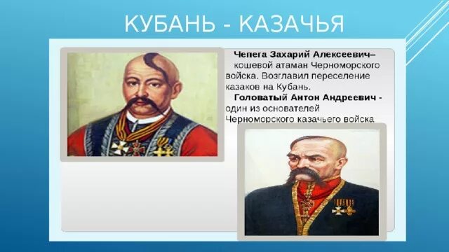 Из истории кубанских фамилий. Атаман Захарий Чепега. Кубанские фамилии. История Кубани.