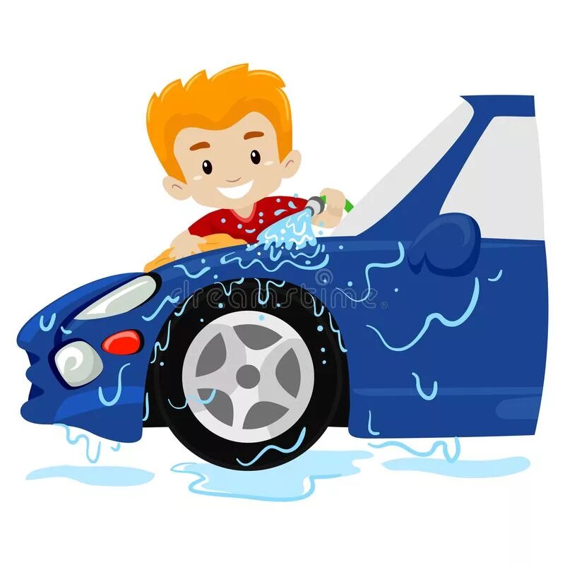 Авто мальчик вектор. Wash the car Flashcard. Автомойка вектор. Мойка машин вектор. He clean the car