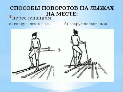 Способы поворотов на месте и в движении