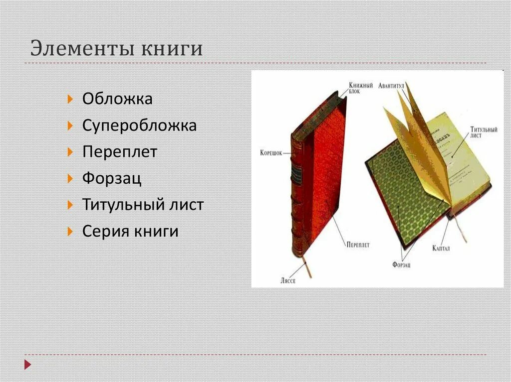 Страница и лист отличие. Из чего состоит книга форзац обложка. Элементы книги. Элементы книги для детей. Компоненты книги.