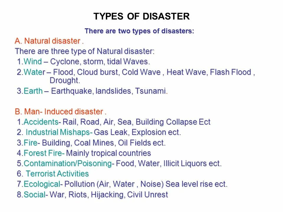 Стихийные бедствия на английском языке. Types of Disasters. Natural Disasters 8 класс. Задания natural Disasters.
