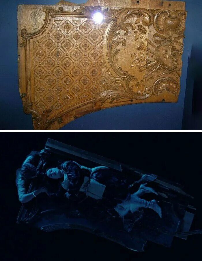 Дверь из титаника. Мебель с Титаника. Обломки Титаника в музее. Кусок Титаника в музее.