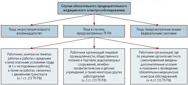 Обязательным предварительным медицинским осмотрам подлежат