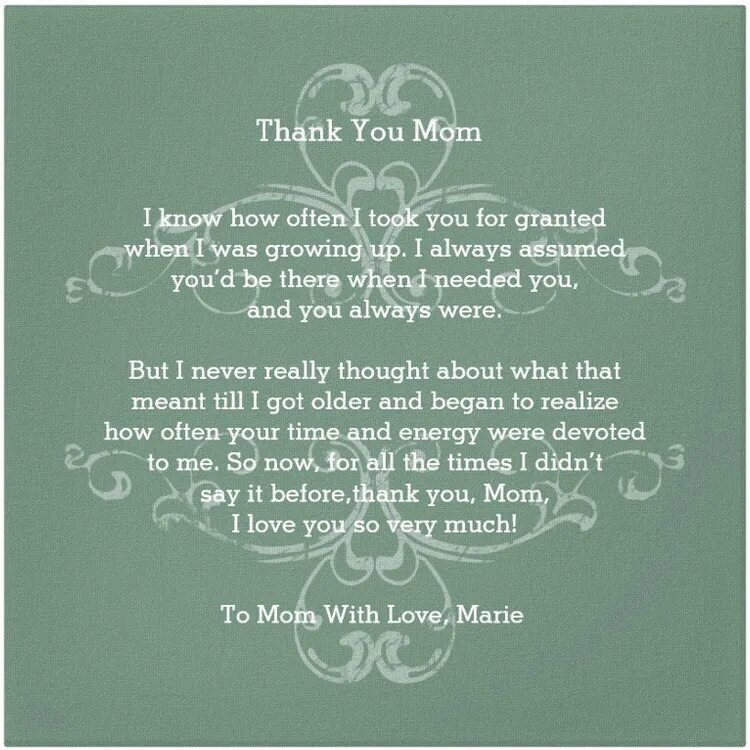 Как переводится mom. Thank you mom. Thank you poem. Mom перевод. My mom текст.