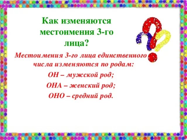 Как изменяются местоимения 3 класс 21 век. Как изменяются местоимения 3 класс 21 век