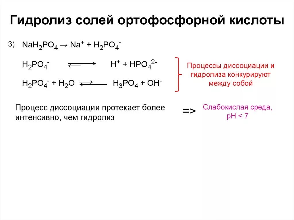 Гидролиз фосфорной кислоты. Необратимый гидролиз. Гидролиз солей фосфорной кислоты. Гидролиз солей ортофосфорной кислоты. Полному гидролизу подвергаются