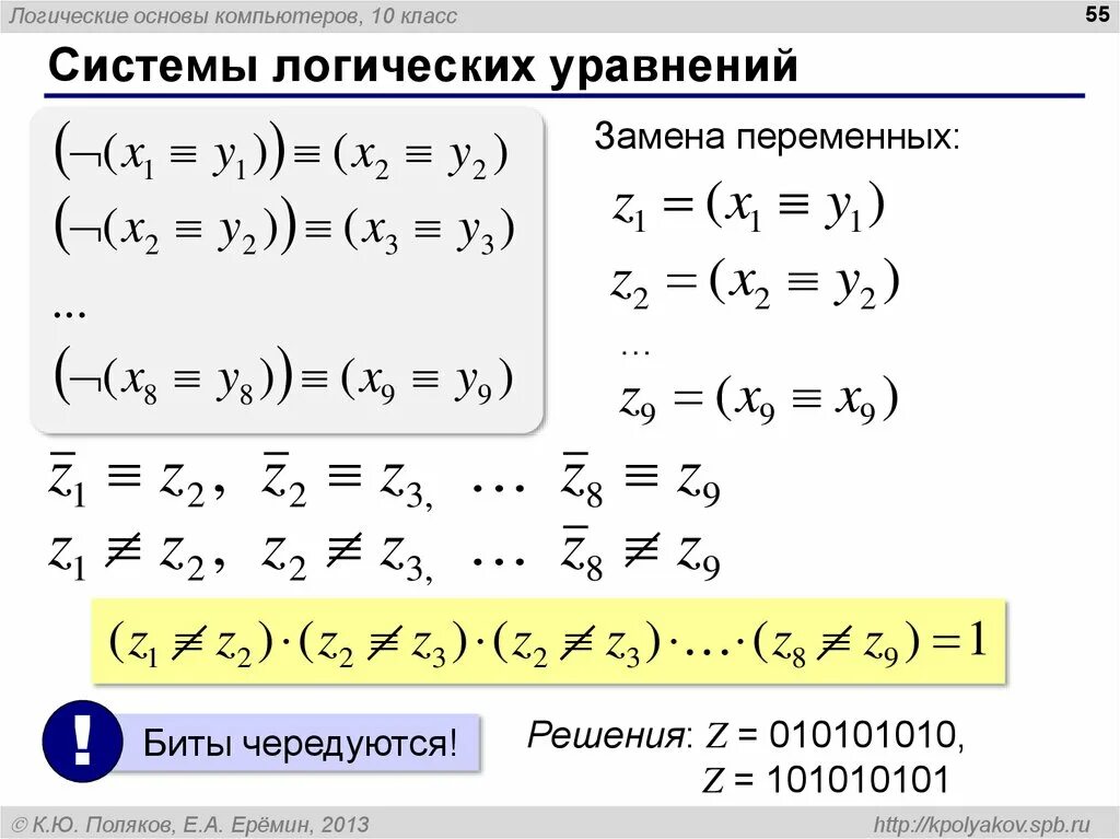 Демо вариант информатика. Решение логических уравнений по информатике 10 класс. Системы логических уравнений по информатике 10 класс. Решить систему логических уравнений. Решение логических уравнений Информатика 10 класс.