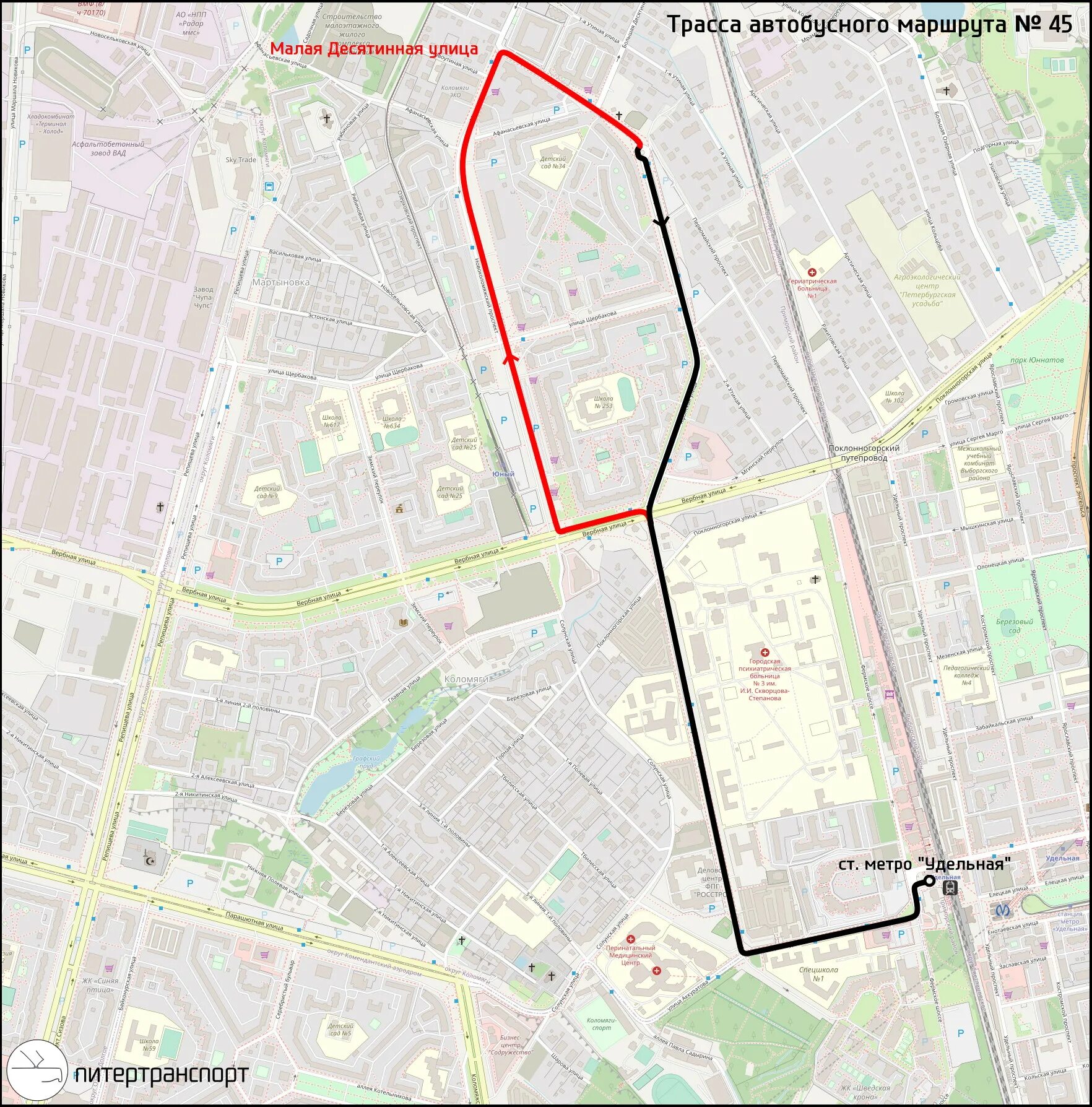 Автобус 343 маршрут остановки