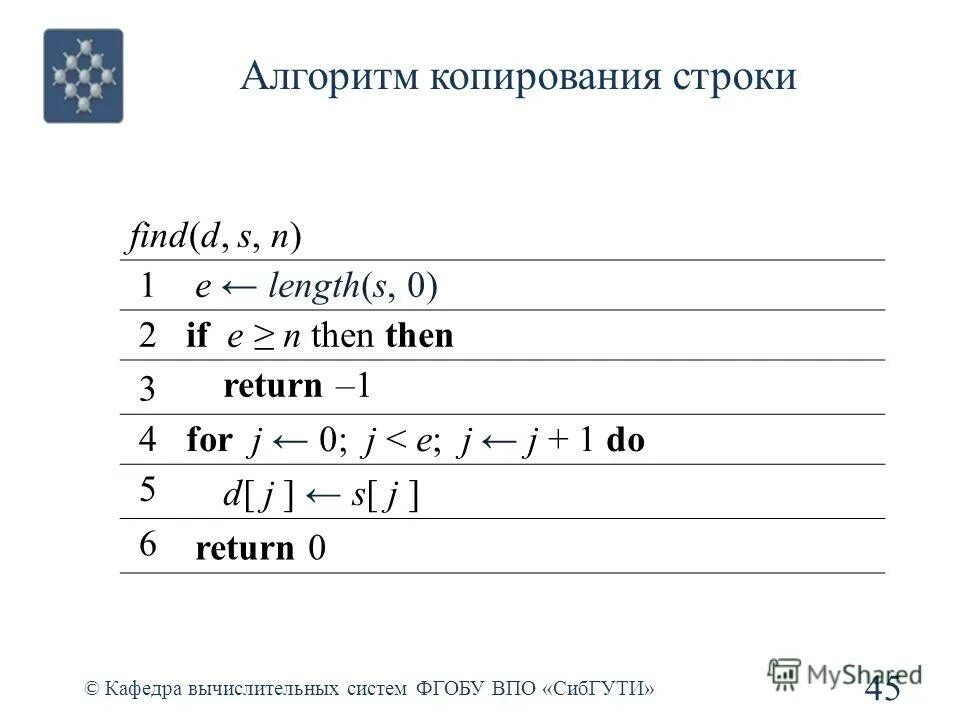 Алгоритм копирования. Алгоритм копирования z строки.