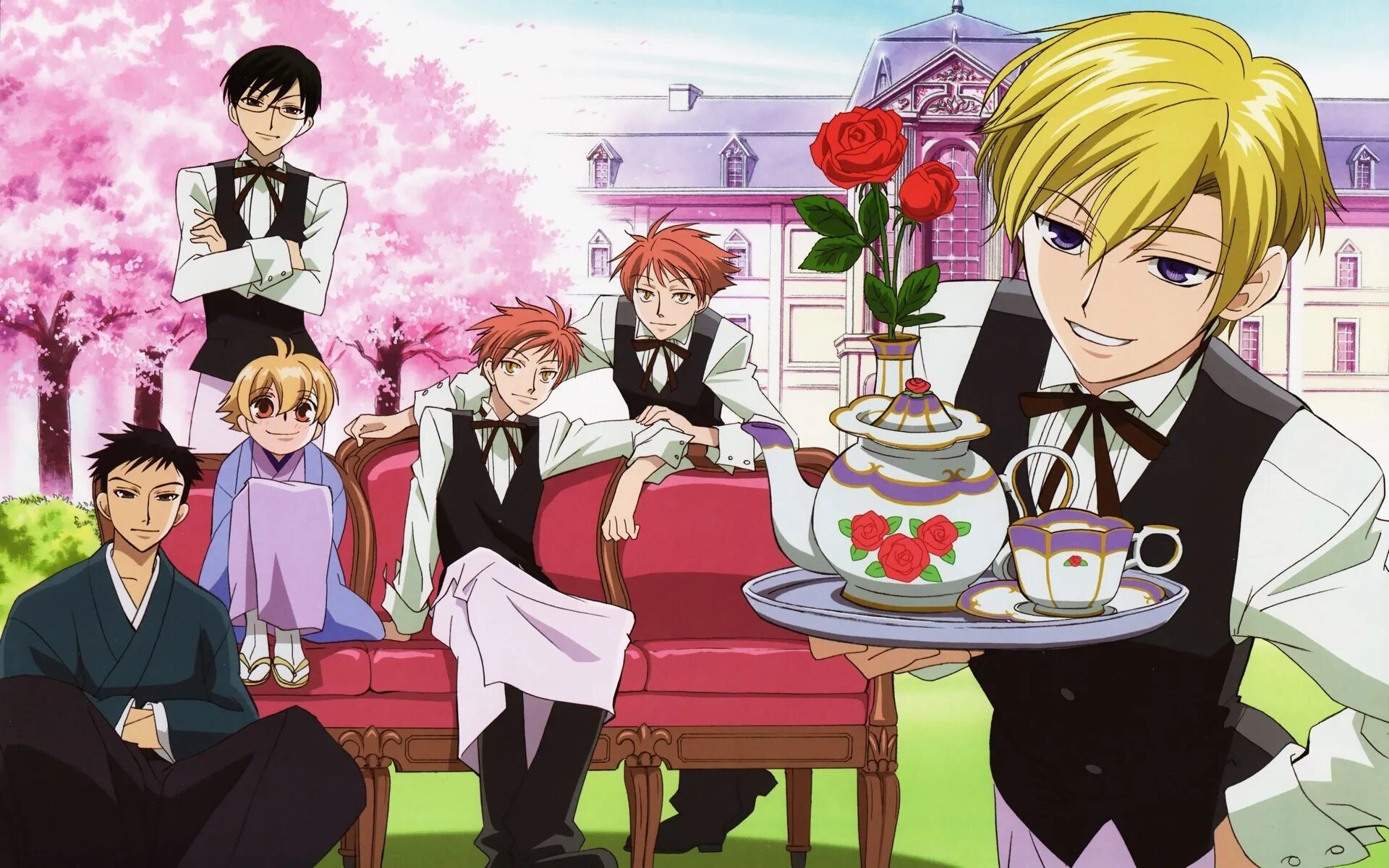 Ouran host club. Клуб свиданий старшей школы Оран. Старшая школа Оран.