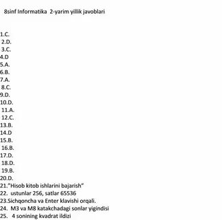 Info test chorak