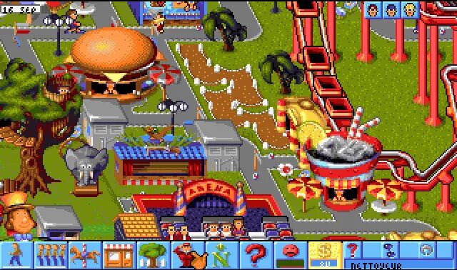 Theme Park игра 1994. Парк аттракционов сега. Американские горки Theme Park Sega. Игра парк сега