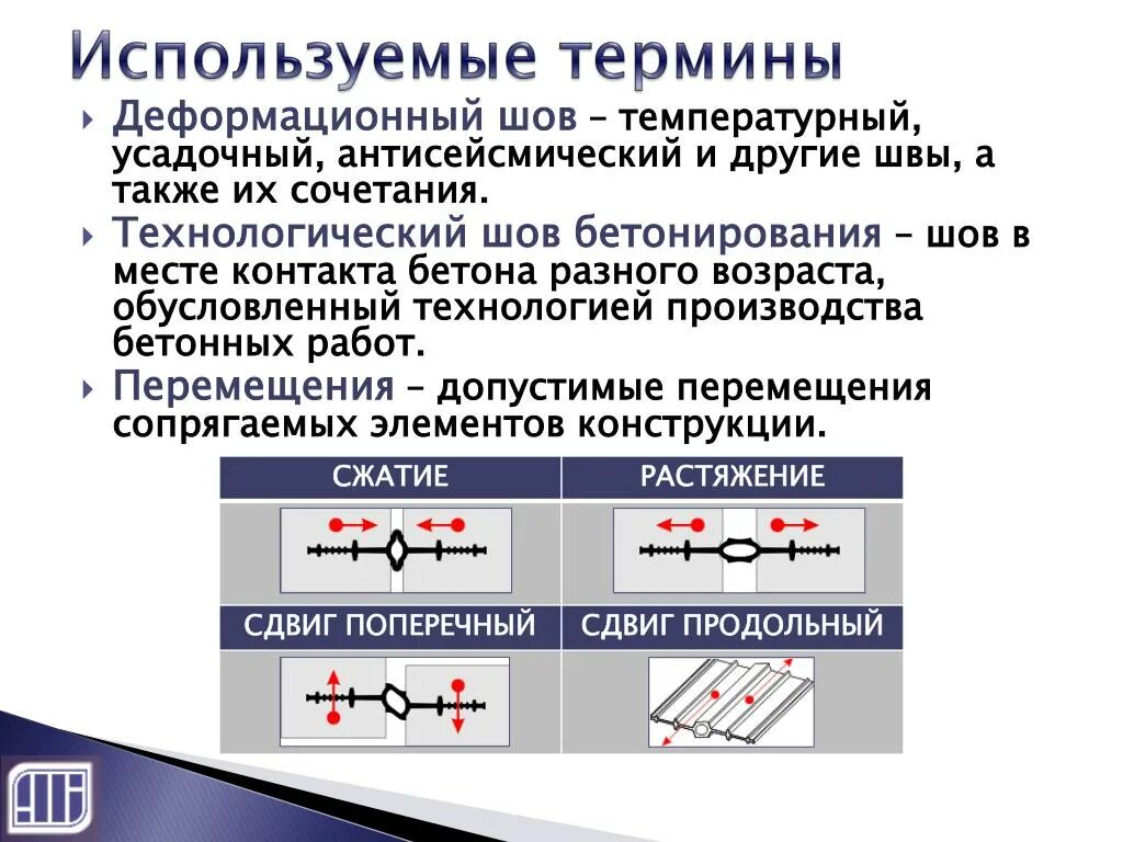 Расстояние между деформационными швами