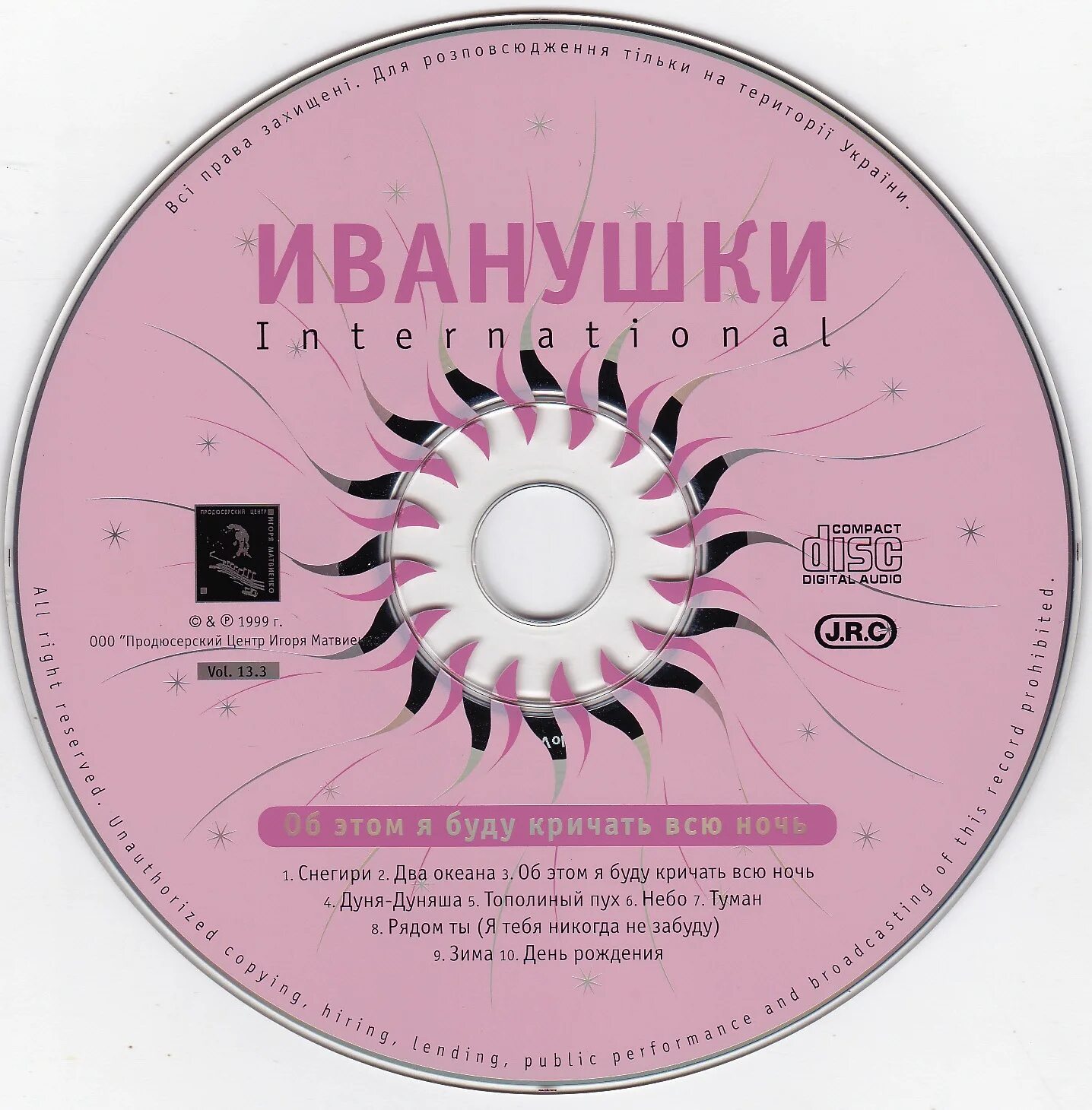 Песня иванушки билетик. Иванушки International 1999. Иванушки диск. Иванушки International 1996. Об этом я буду кричать всю ночь Иванушки International.