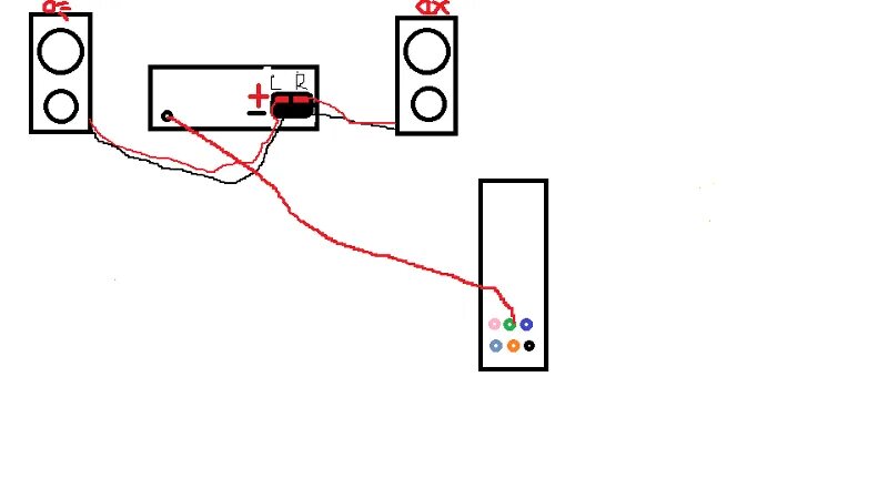 Как подключить автомобильные колонки к компьютеру без усилителя. Как подключить колонки от центра к компьютеру. Схема подключения колонок к музыкальному центру. Схема подключения дополнительных колонок к музыкальному центру.