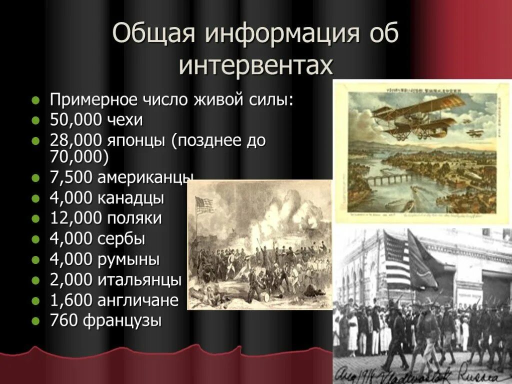 Какие события произошли в период гражданской войны. Интервенция 1917-1922. Интервенты в гражданской войне 1918-1921. Интервенция в России 1918.