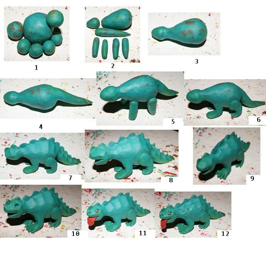 Как лепить динозавров. Лепка динозавров из пластилина пошагово. Слепить динозавра из пластилина пошаговая. Динозавр Стегозавр из пластилина. Динозавр из пластилина для детей пошагово.