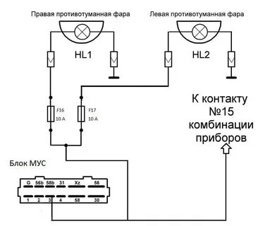Как подключить туманки на гранту