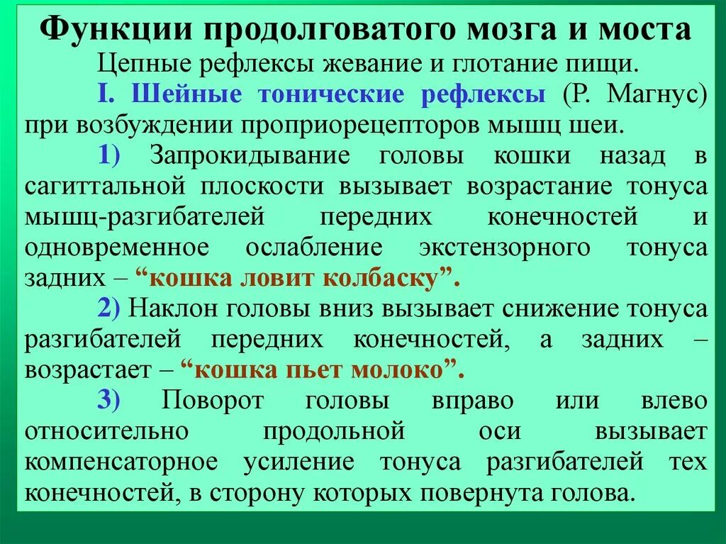 Каковы функции продолговатого. Функции продолговатого мозга. Сенсорная функция продолговатого мозга. Функции продолговатого мозга и мочта. Функции продолговатого мозга и моста.