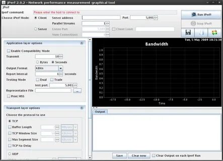 Iperf3 cygwin gui