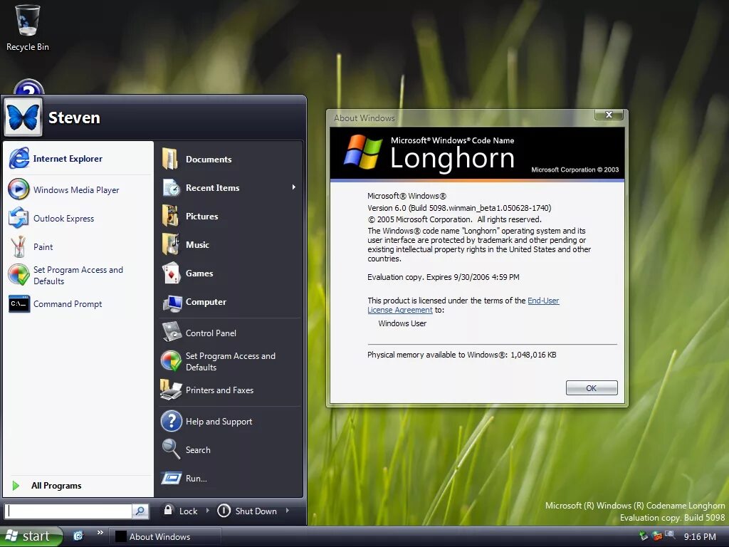 Windows archive org. Windows Longhorn 5098. Windows Longhorn рабочий стол. Разработка Windows Vista. Windows Vista Longhorn.