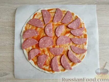Пицца из дрожжевого теста из фарша