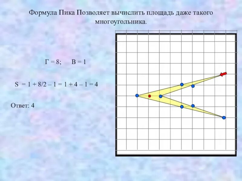 Площадь по формуле пика. Теорема пика формула. задачи по формуле пика. формула площади пика. формула пика задания.